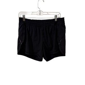 Athleta Womens Elastic Waist Black Running Shorts Size M